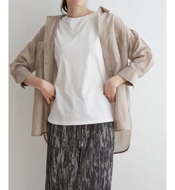 ikka「【2点セット】シアーシャツタンクアンサンブル」|シャツ・ブラウス|