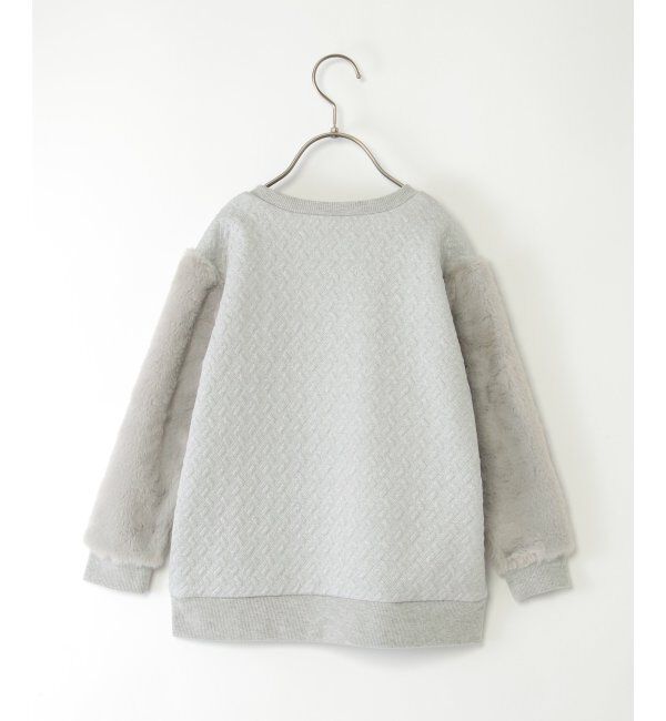 ikka kids「フクレジャカード袖フェイクファープルオーバー（120~160cm）」|Tシャツ・カットソー|
