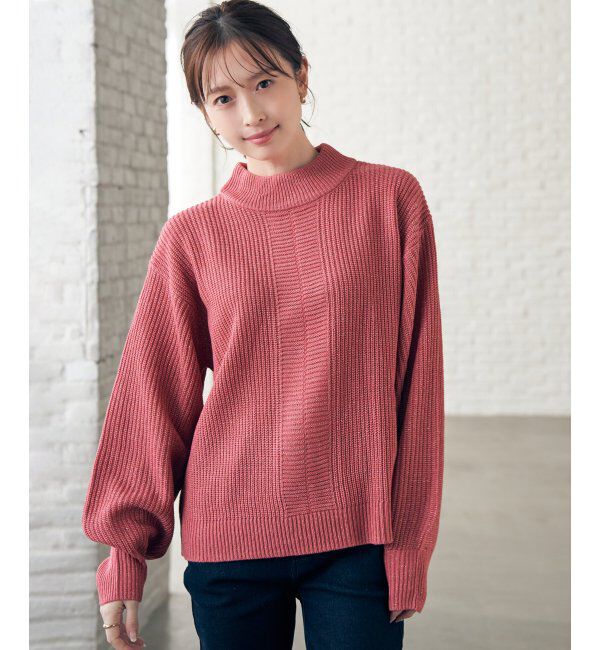 ikka「ラメ畦ハイネックニットプルオーバー」|プルオーバー|