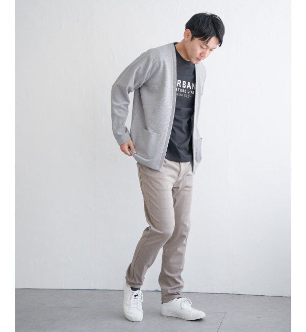 ikka「ダブルフェイスDRYカノコカーディガン」|カーディガン|