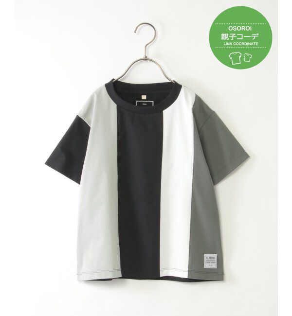 ikka kids「【親子おそろい】マルチファンクション縦切り替えTシャツ（120~160cm）」|Tシャツ・カットソー|