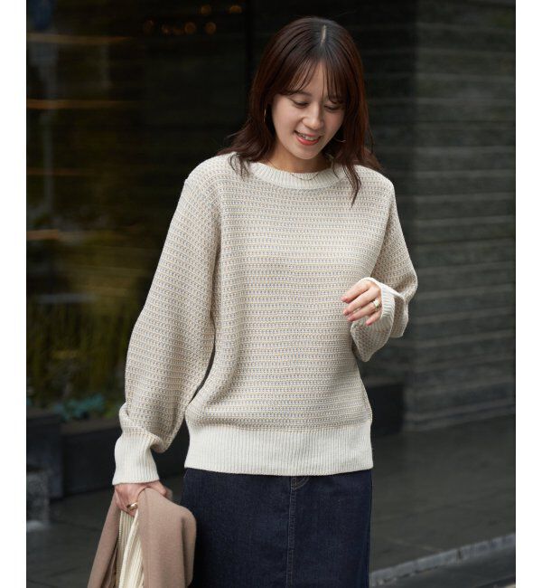 ikka「幾何ジャガードニットプルオーバー」|プルオーバー|オフホワイト