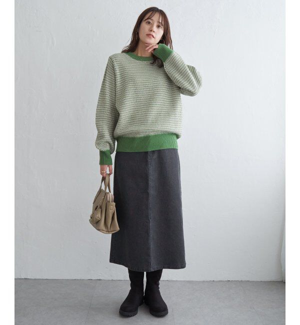 ikka「幾何ジャガードニットプルオーバー」|プルオーバー|