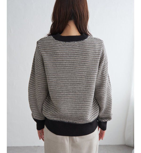 ikka「幾何ジャガードニットプルオーバー」|プルオーバー|