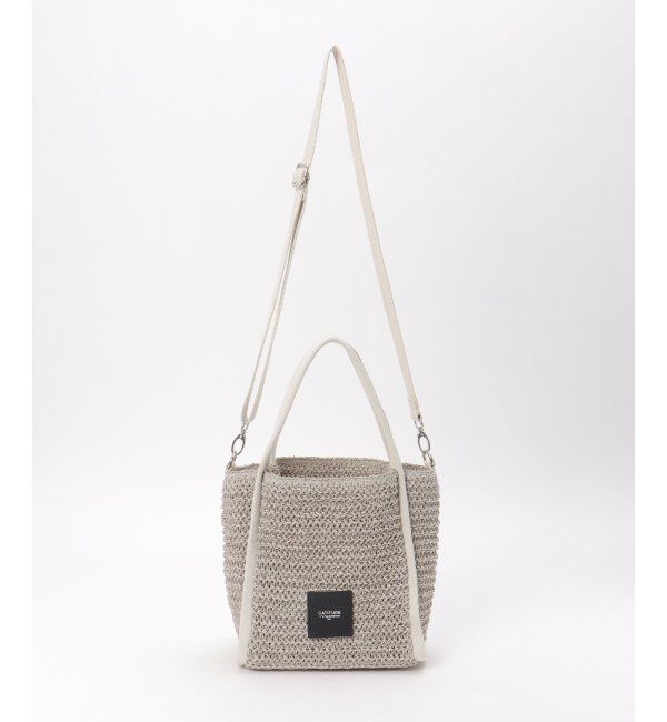 ikka「雑材パイピングトートバッグ」|その他|グレー