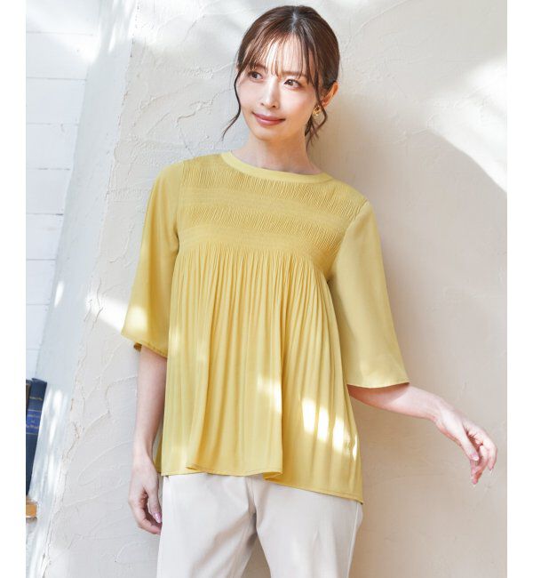 ikka「マジョリカ3段プリーツブラウス」|シャツ・ブラウス|