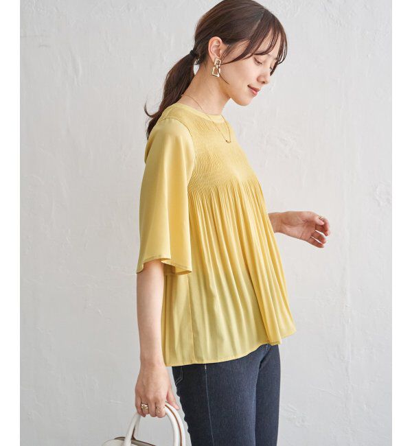 ikka「マジョリカ3段プリーツブラウス」|シャツ・ブラウス|