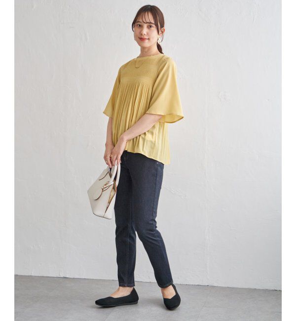 ikka「マジョリカ3段プリーツブラウス」|シャツ・ブラウス|