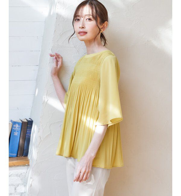 ikka「マジョリカ3段プリーツブラウス」|シャツ・ブラウス|