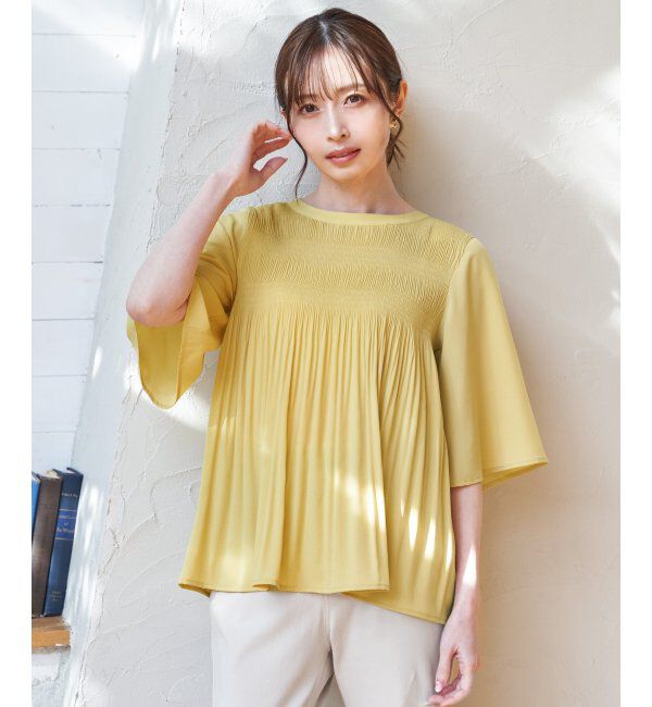 ikka「マジョリカ3段プリーツブラウス」|シャツ・ブラウス|