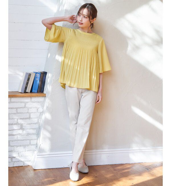 ikka「マジョリカ3段プリーツブラウス」|シャツ・ブラウス|