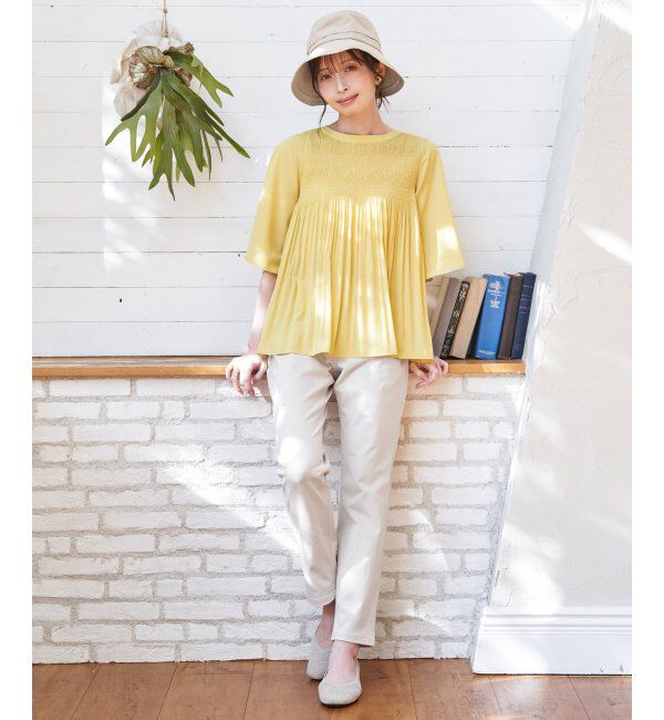 ikka「マジョリカ3段プリーツブラウス」|シャツ・ブラウス|