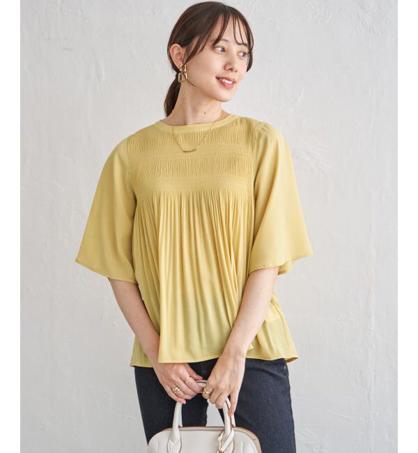 ikka「マジョリカ3段プリーツブラウス」|シャツ・ブラウス|