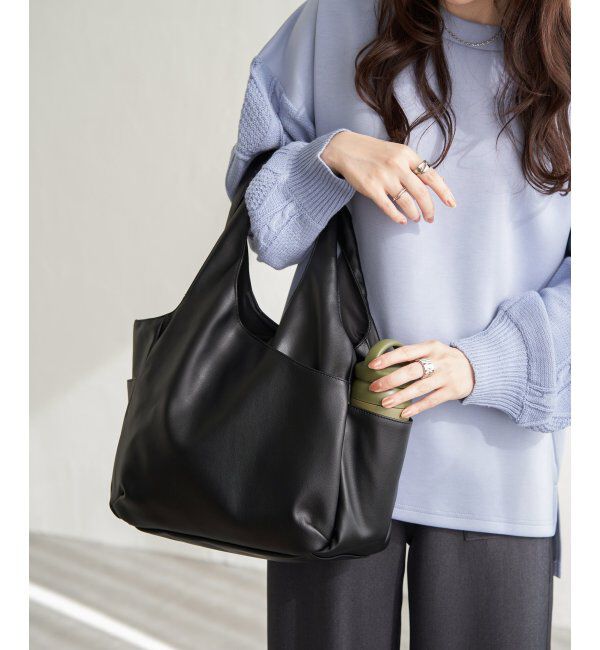 Lbc with Life「フェイクレザークリテバッグ」|その他|ブラック