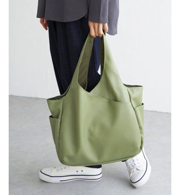 Lbc with Life「フェイクレザークリテバッグ」|その他|グリーン