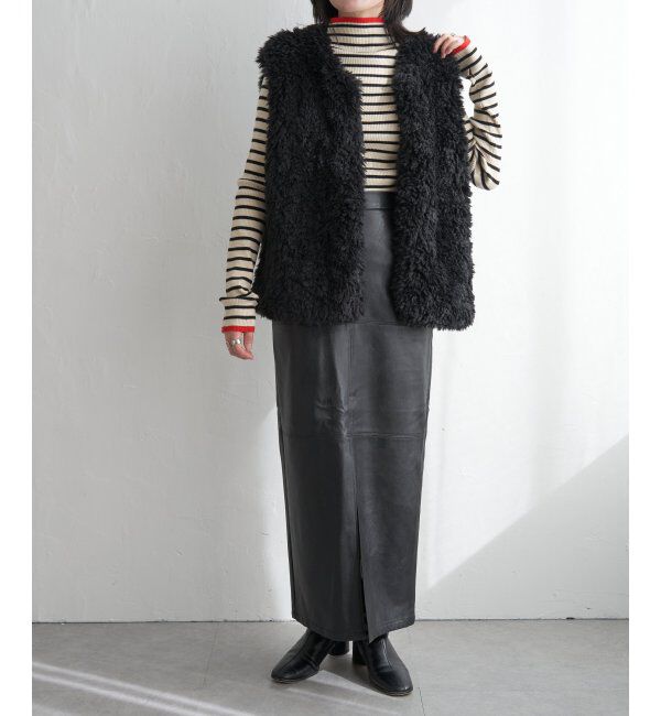 VENCE share style「ボリュームフェイクファーベスト」|ニット・セーター|
