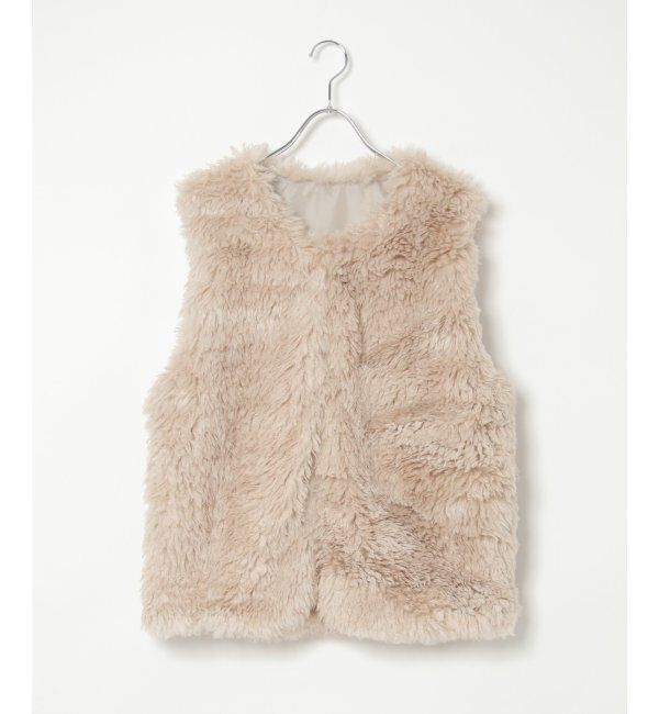 VENCE share style「ボリュームフェイクファーベスト」|ニット・セーター|