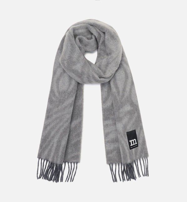 Marimekko「【一部店舗・オンラインストア限定】Neljannes Jokuraita スカーフ」|その他|グレー&times;ライトグレー