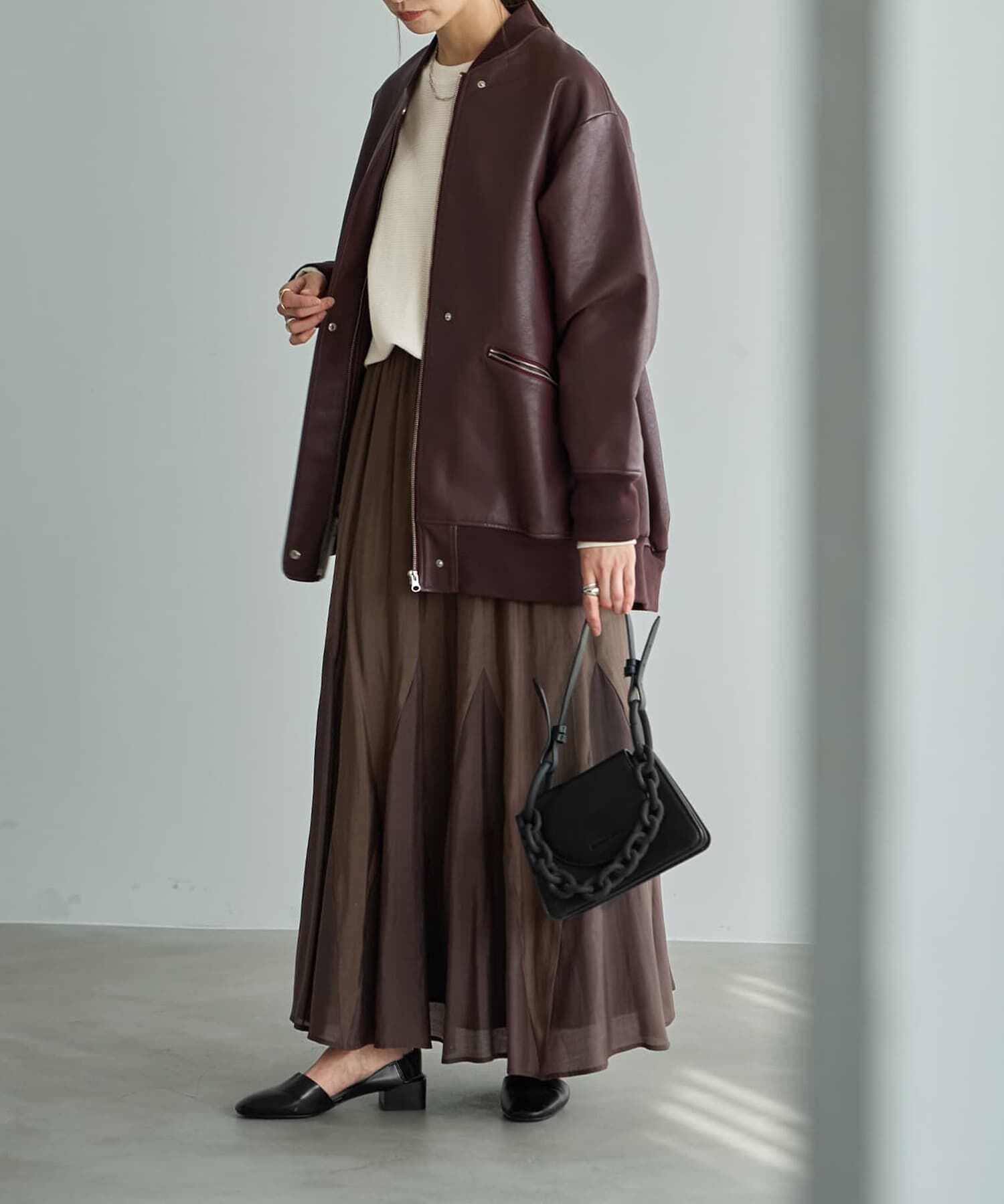 STYLE DELI「フェイクレザーBIGブルゾン」|ブルゾン・スタジャン|