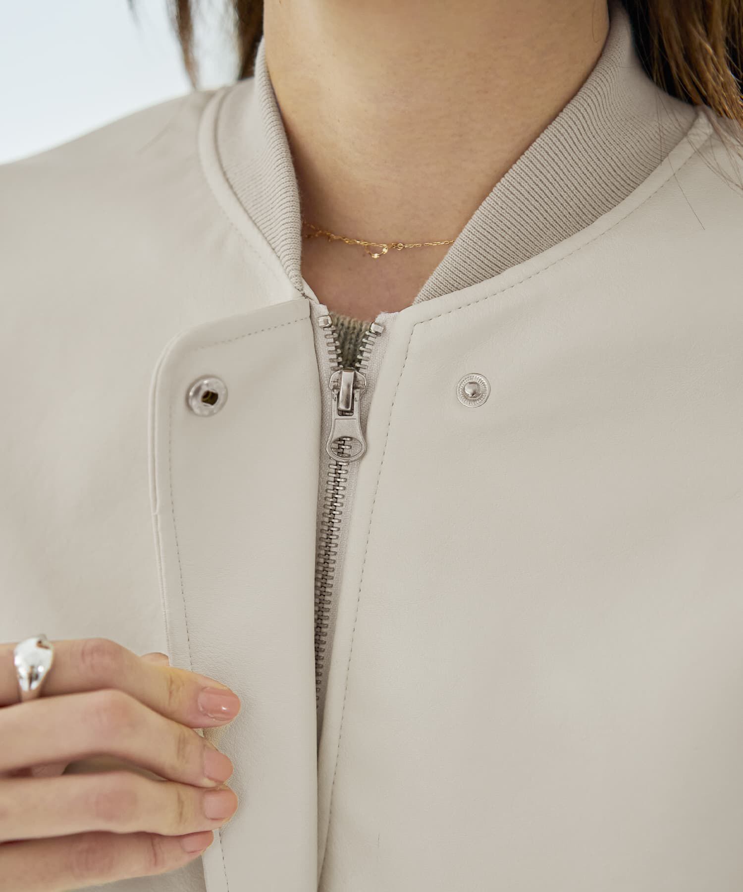 STYLE DELI「フェイクレザーBIGブルゾン」|ブルゾン・スタジャン|