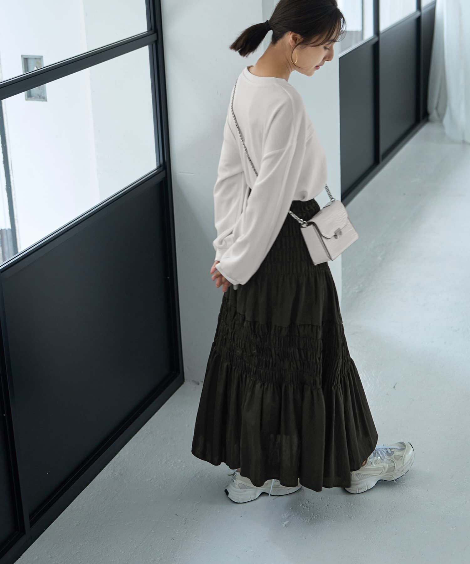 STYLE DELI「コットンシャーリングスカート」|スカート|