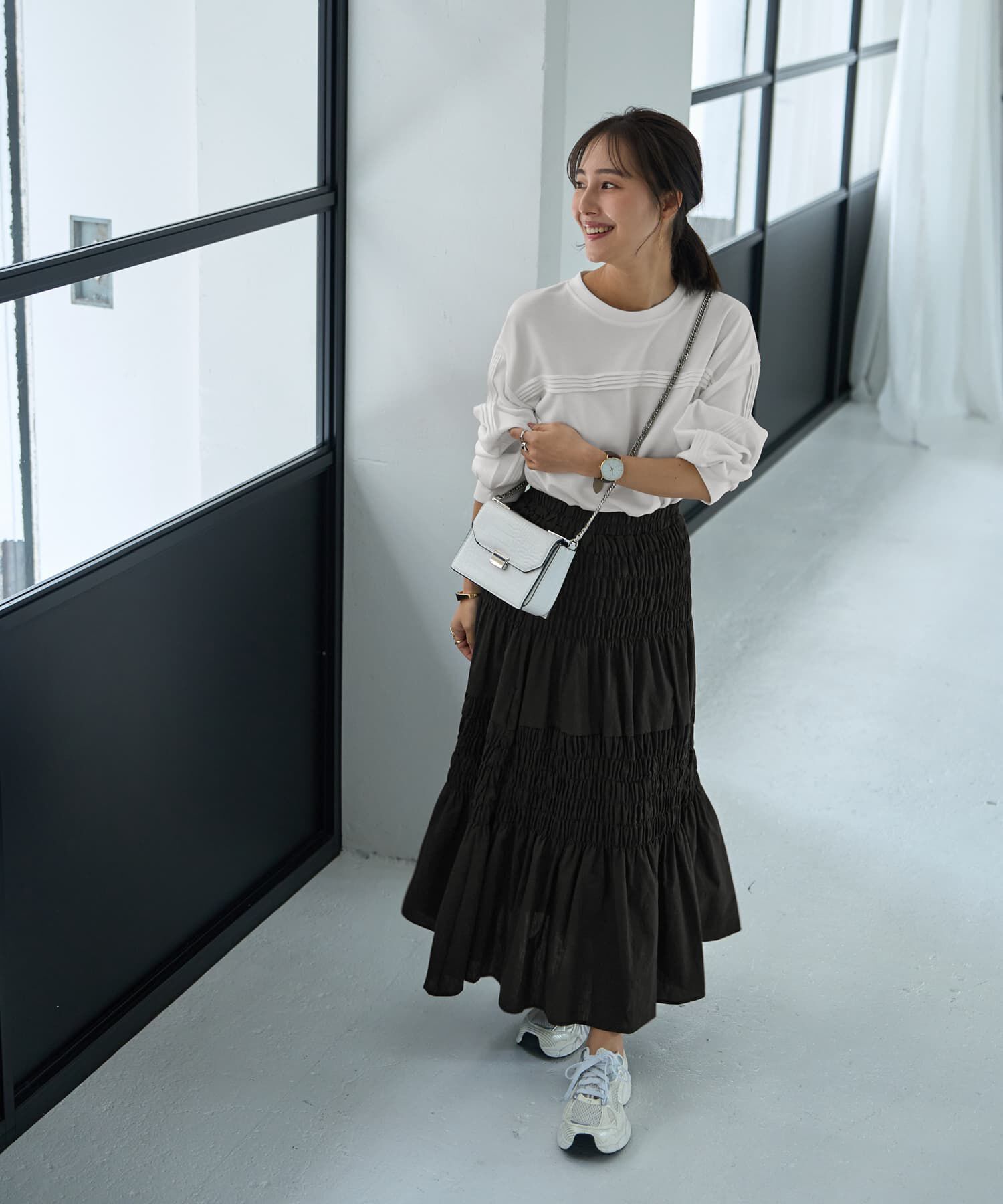 STYLE DELI「コットンシャーリングスカート」|スカート|