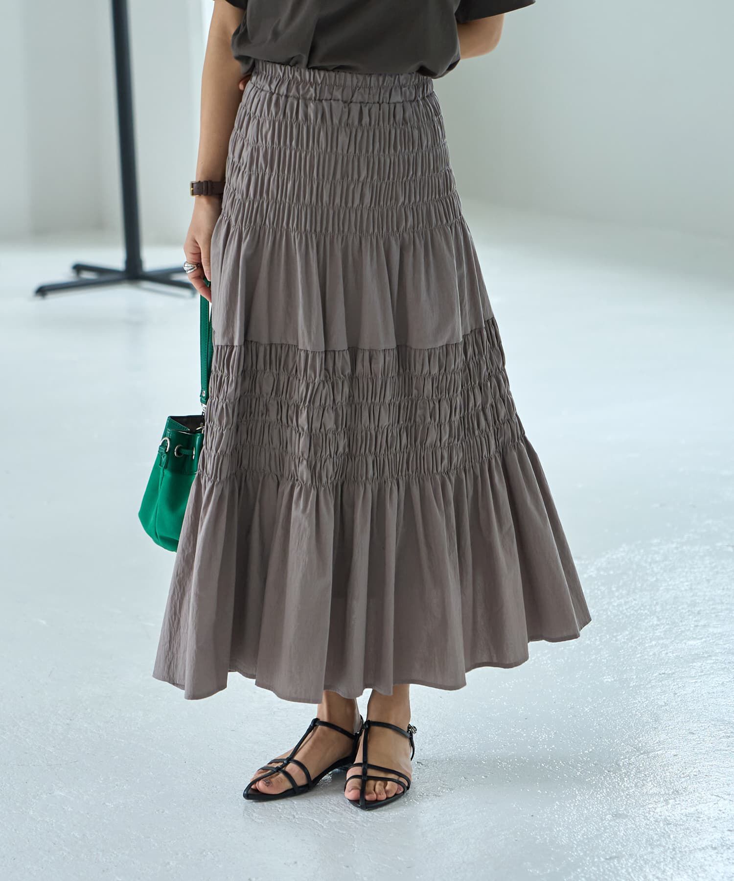 STYLE DELI「コットンシャーリングスカート」|スカート|
