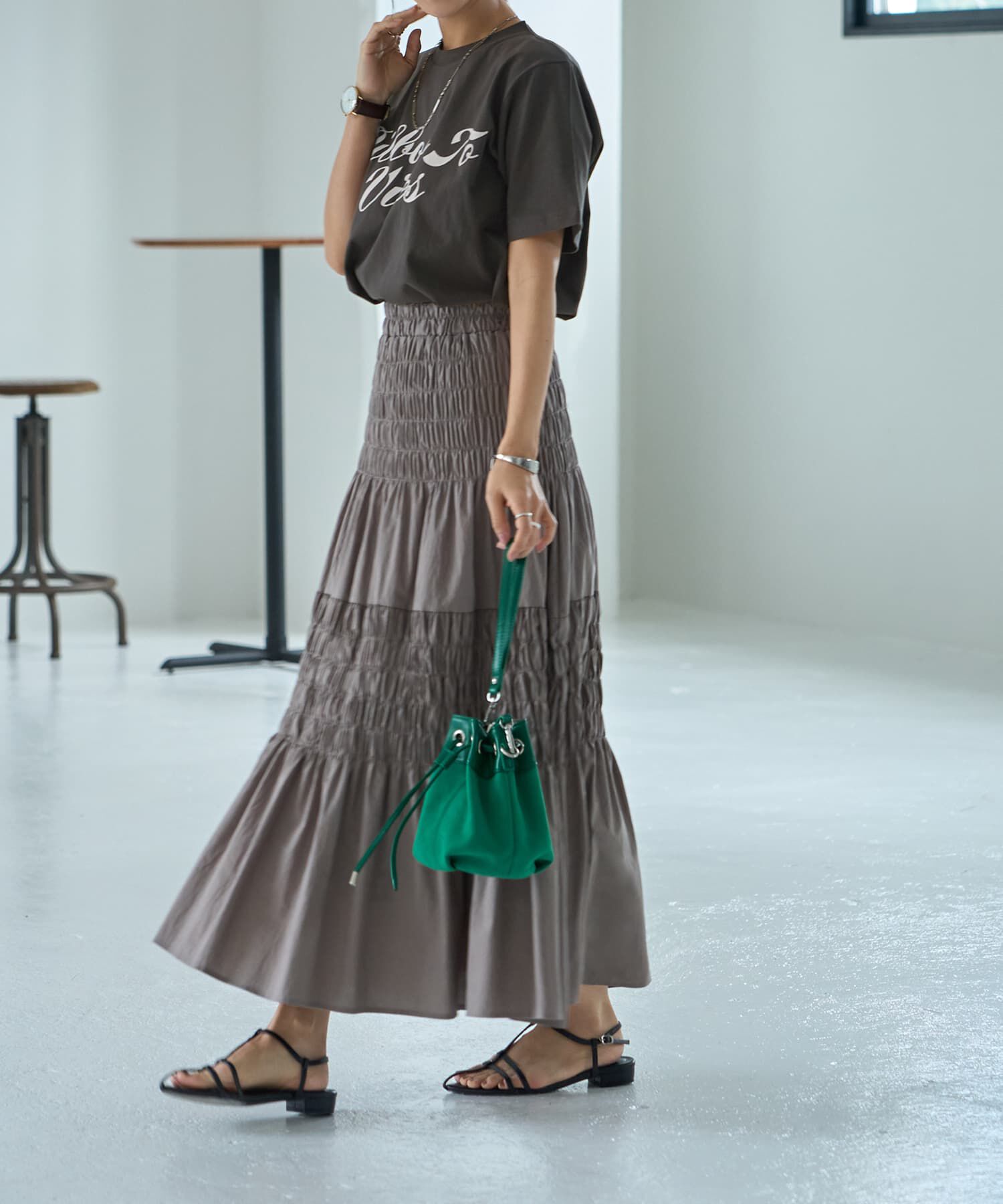 STYLE DELI「コットンシャーリングスカート」|スカート|