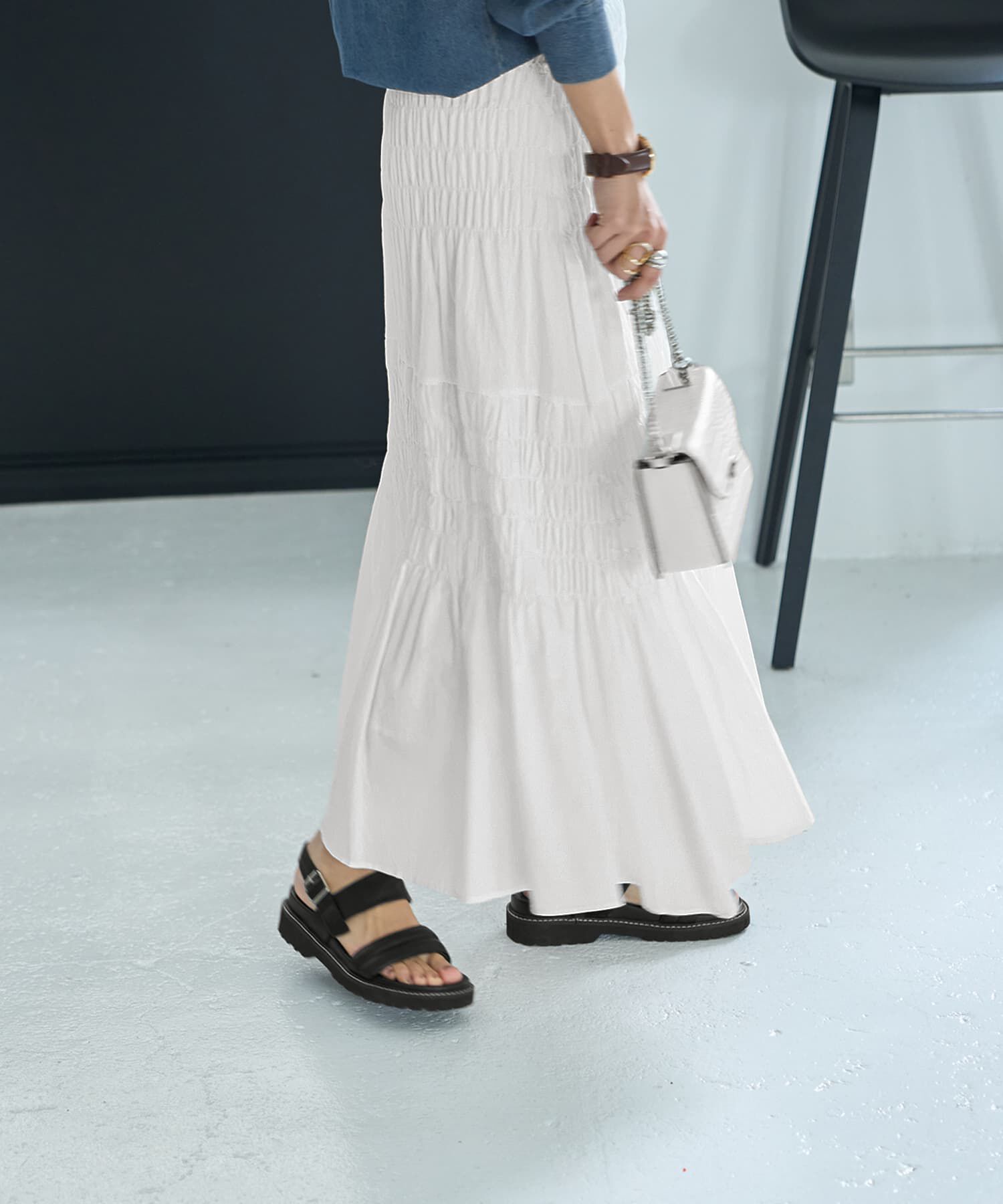 STYLE DELI「コットンシャーリングスカート」|スカート|