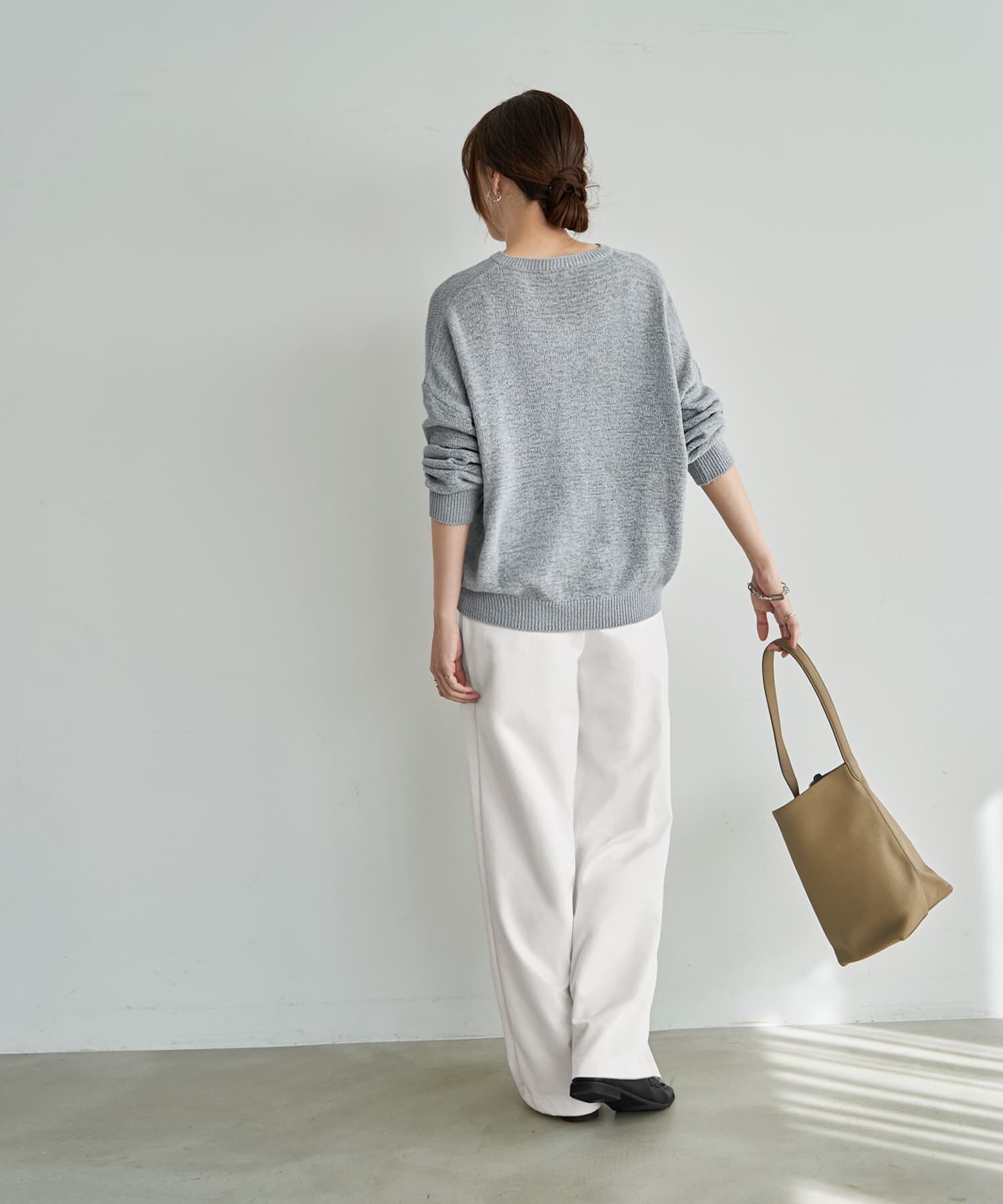 STYLE DELI「微シアーシャリ感Vネックニット」|ニット・セーター|