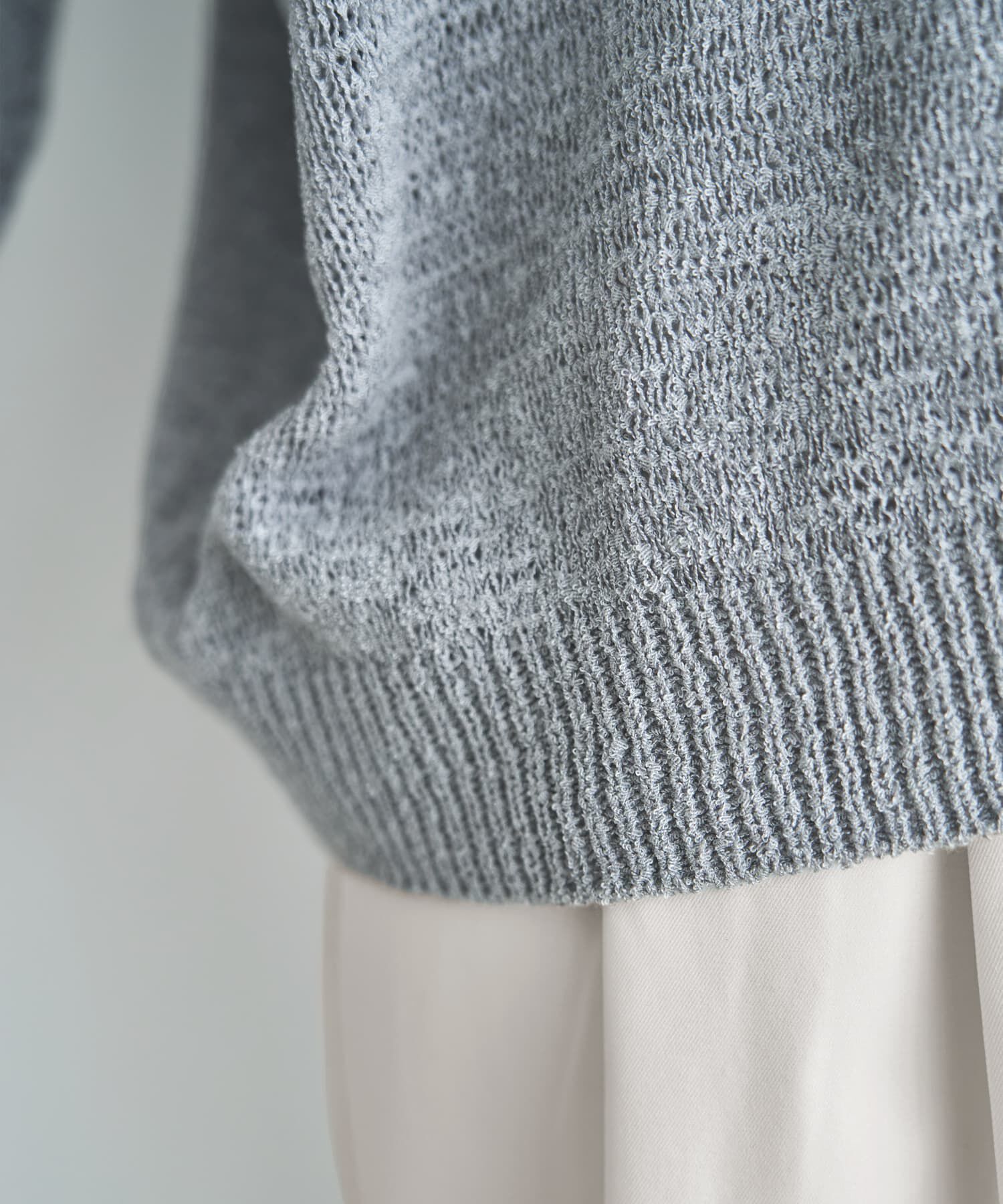 STYLE DELI「微シアーシャリ感Vネックニット」|ニット・セーター|