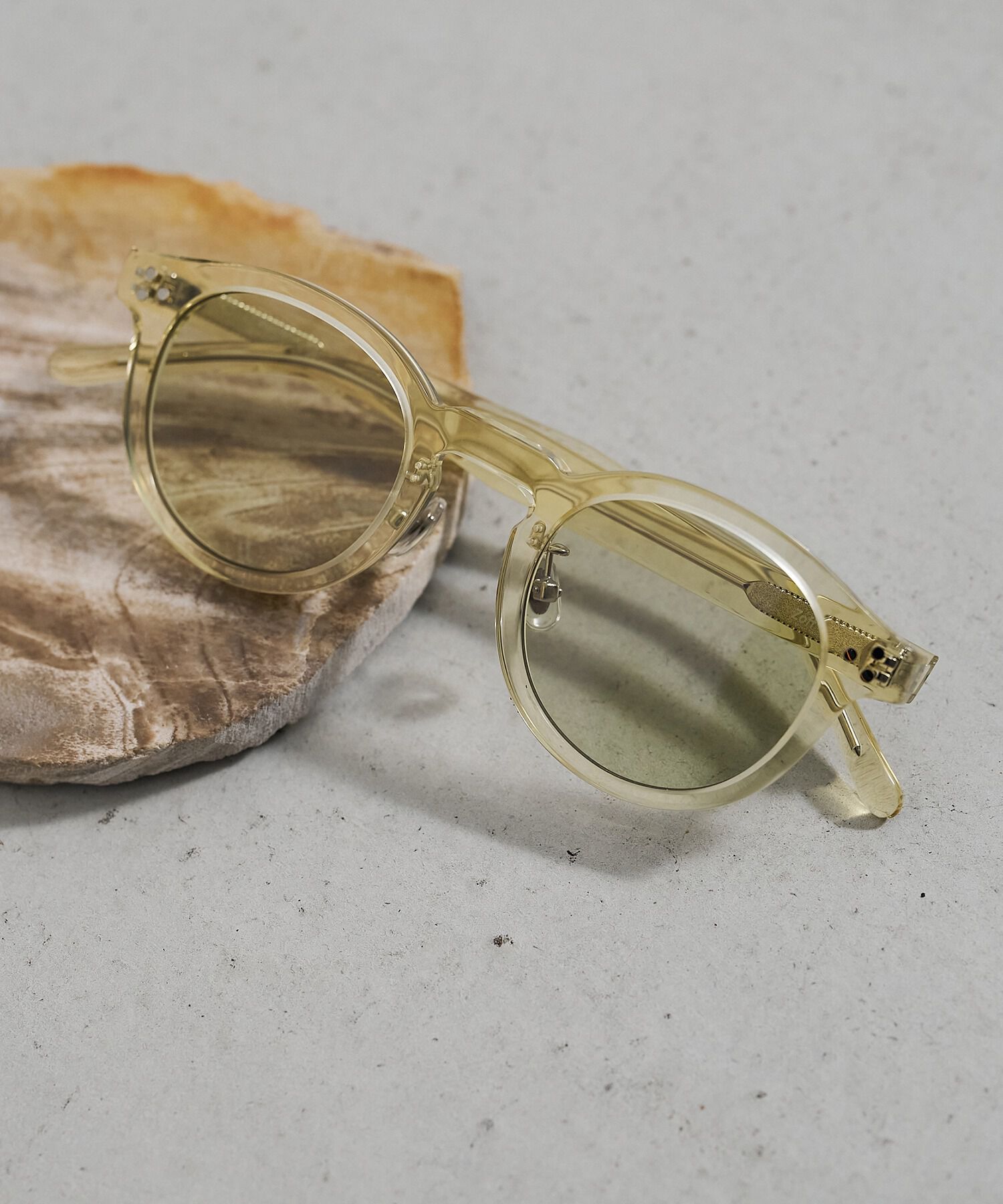  「【WEB限定】ボストン型 サングラス｜黒縁フレーム｜クリアフレーム｜紫外線対策」|サングラス|クリア