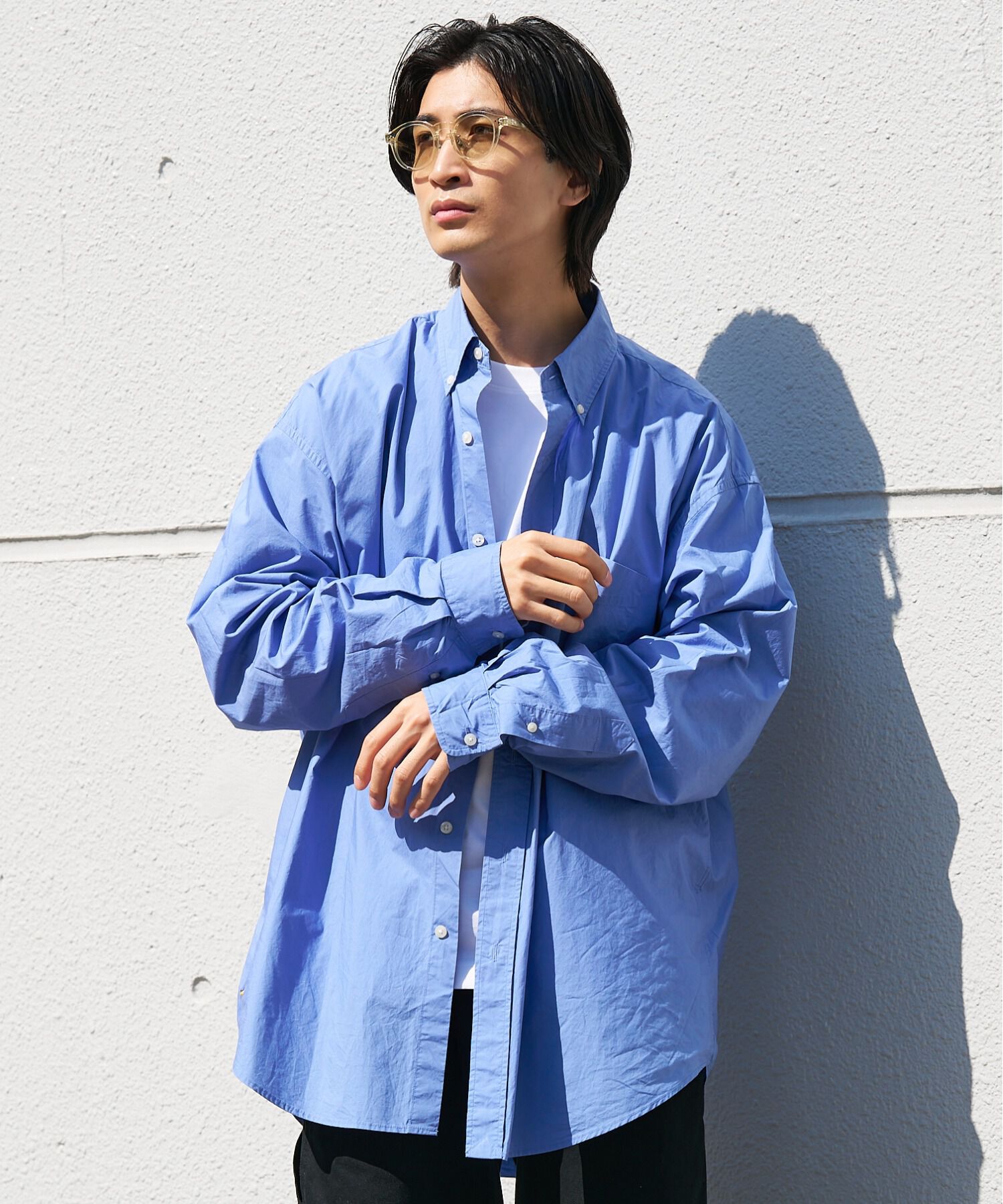  「【WEB限定】ボストン型 サングラス｜黒縁フレーム｜クリアフレーム｜紫外線対策」|サングラス|