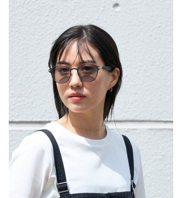  「SUNCUTGlasses/UV100%CUT サングラス レザー調 ラバーテンプル 紫外線対策 UV対策 UVカット ズレ落ち防止」|サングラス|