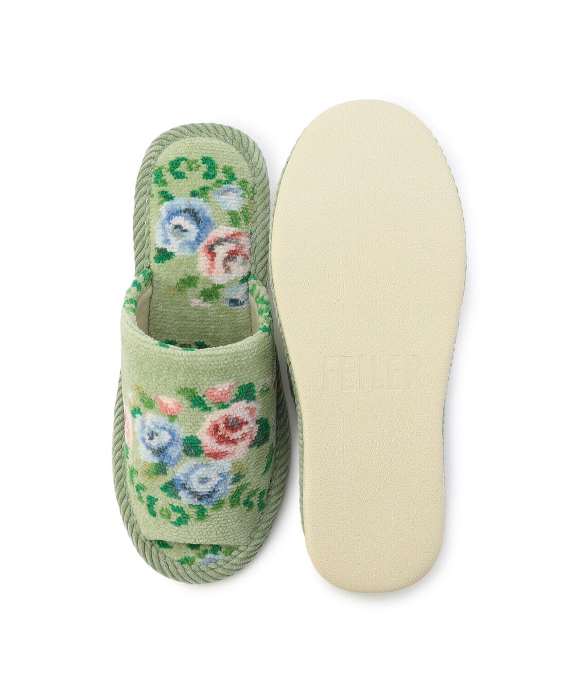 FEILER「ノスタルジックノート　ヒールスリッパ　NLN-260249」|ルームシューズ|