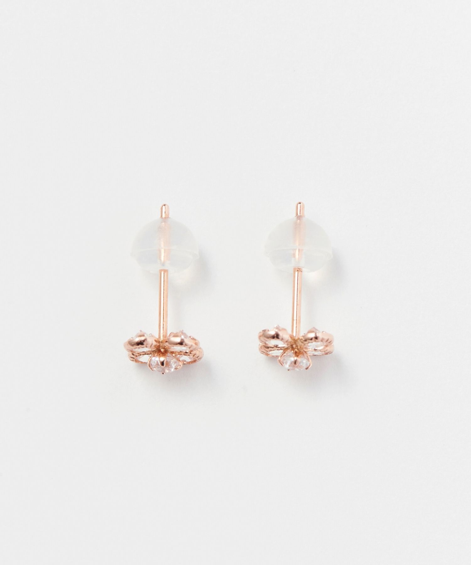 Phoebe「【K10】フラワービジューピアス　ローズゴールド/BOX付き」|ピアス|