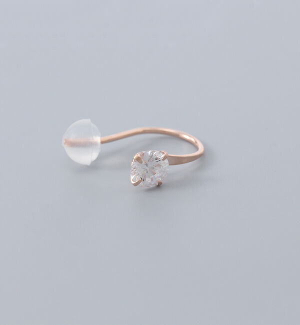 Phoebe「【K10】ブリリアンフックピアス　ローズゴールド/BOX付き」|ピアス|