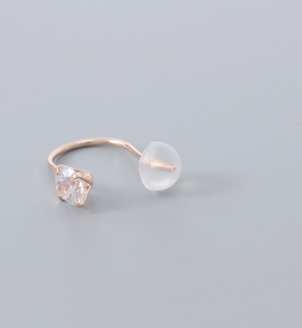 Phoebe「【K10】ブリリアンフックピアス　ローズゴールド/BOX付き」|ピアス|
