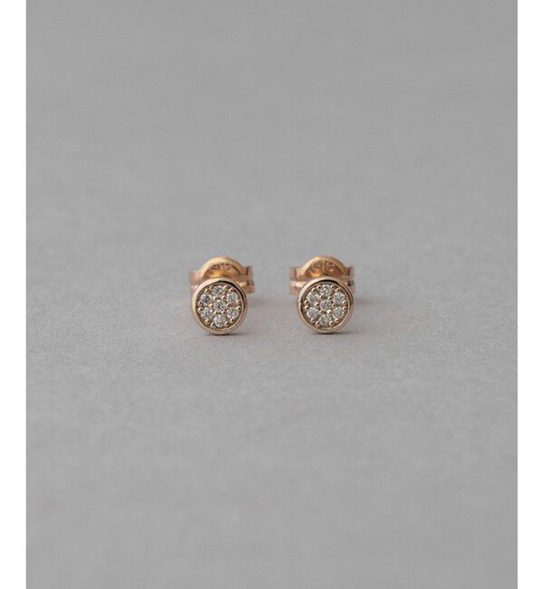 ete「K10 ブリリアント ダイヤモンド ピアス」|ピアス|ピンクゴールド