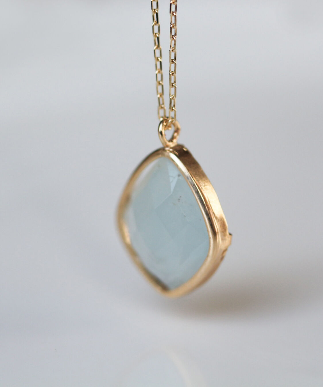  「カラーストーン ネックレス  | K10YG 〈ミルキーアクアマリン / ルチルクォーツ〉」|ネックレス|