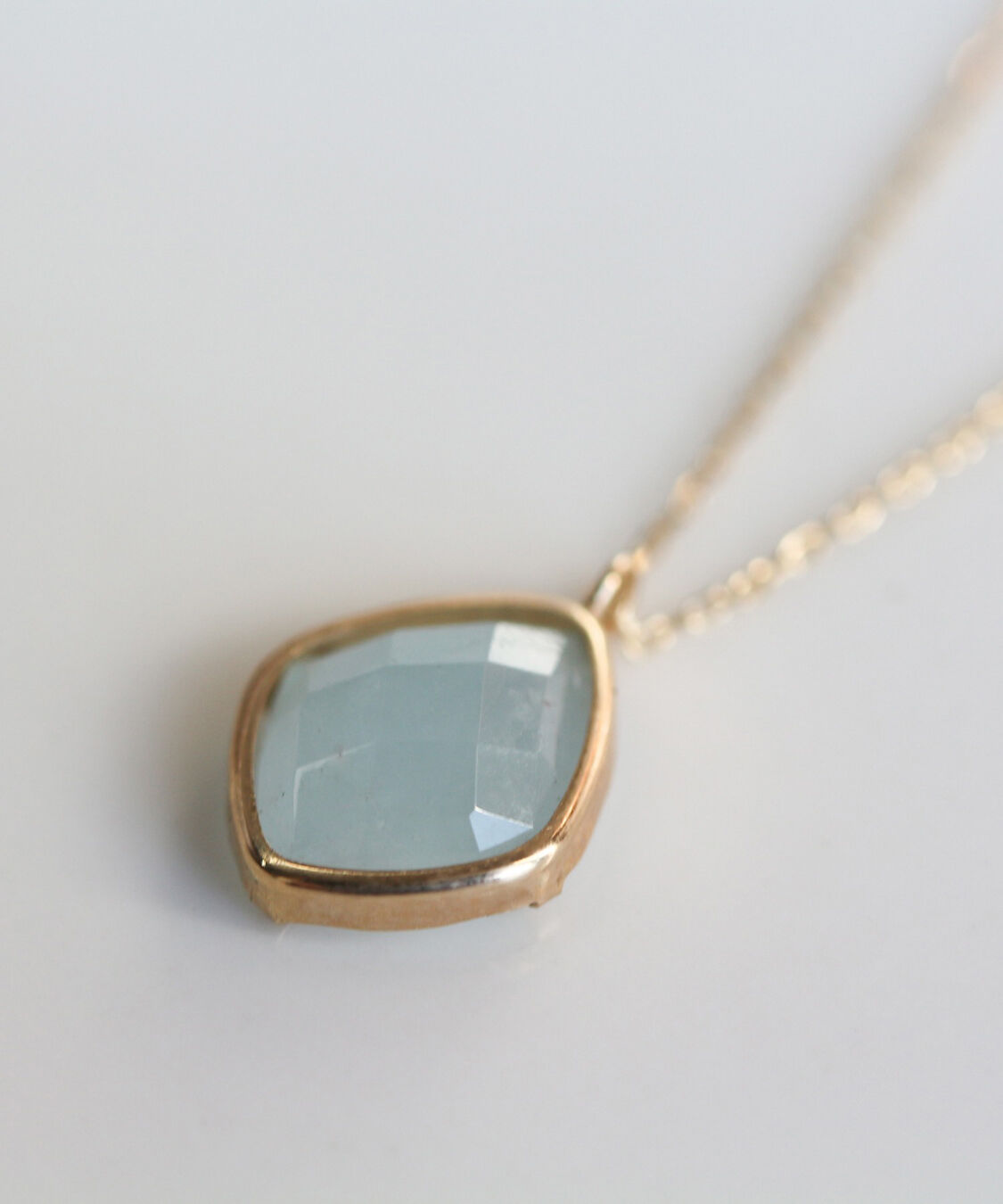  「カラーストーン ネックレス  | K10YG 〈ミルキーアクアマリン / ルチルクォーツ〉」|ネックレス|