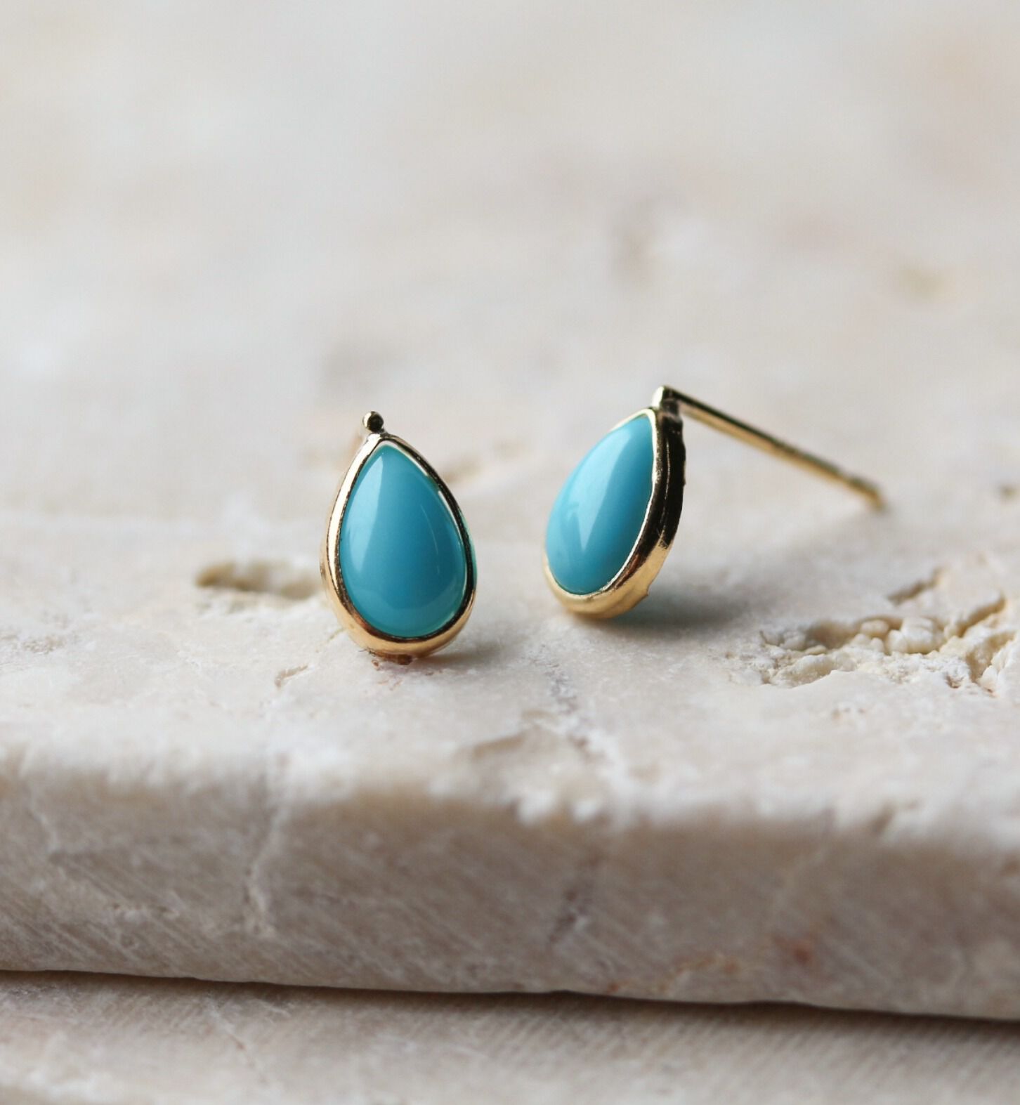  「ターコイズ ピアス | K18」|ピアス|