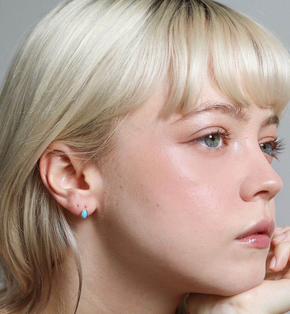  「ターコイズ ピアス | K18」|ピアス|