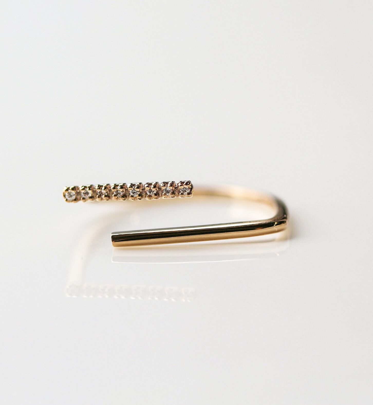  「ダイヤモンド  リング| K10YG 〈レイヨン〉〈世界最小〉」|リング|