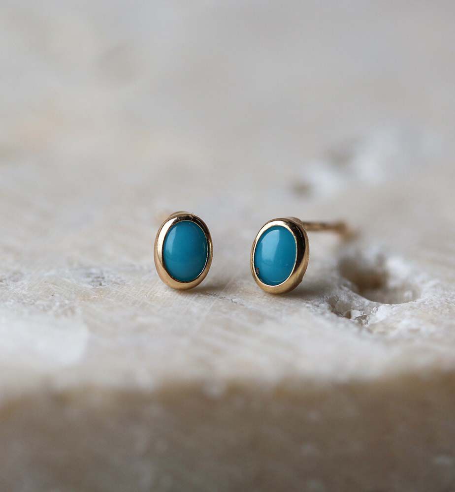  「ターコイズ ピアス | K10YG」|ピアス|