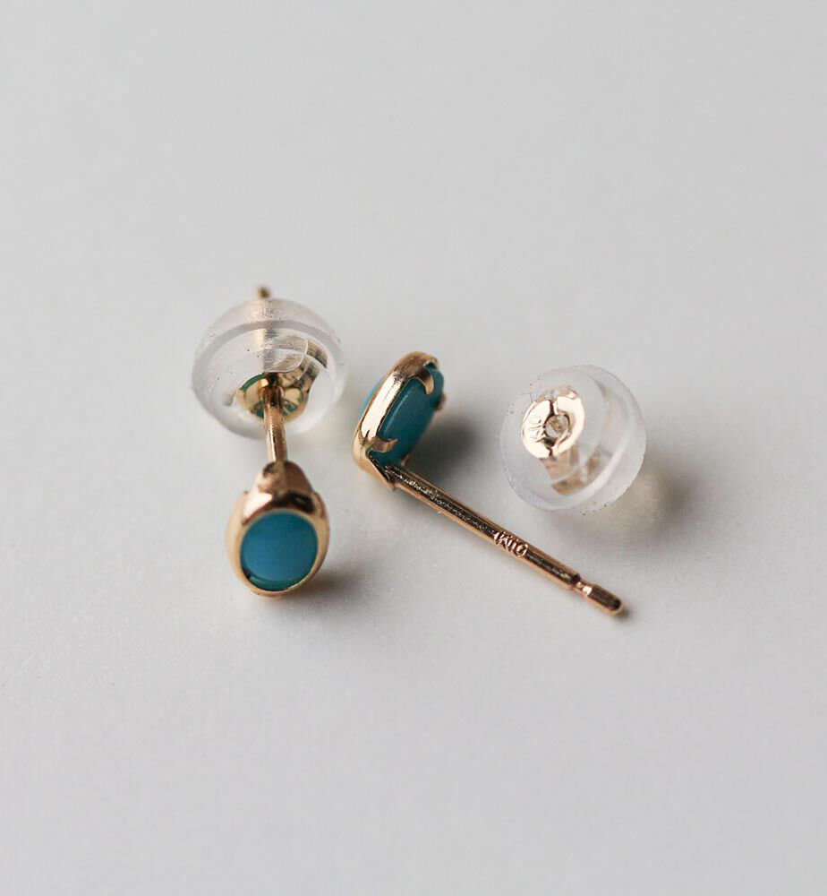  「ターコイズ ピアス | K10YG」|ピアス|