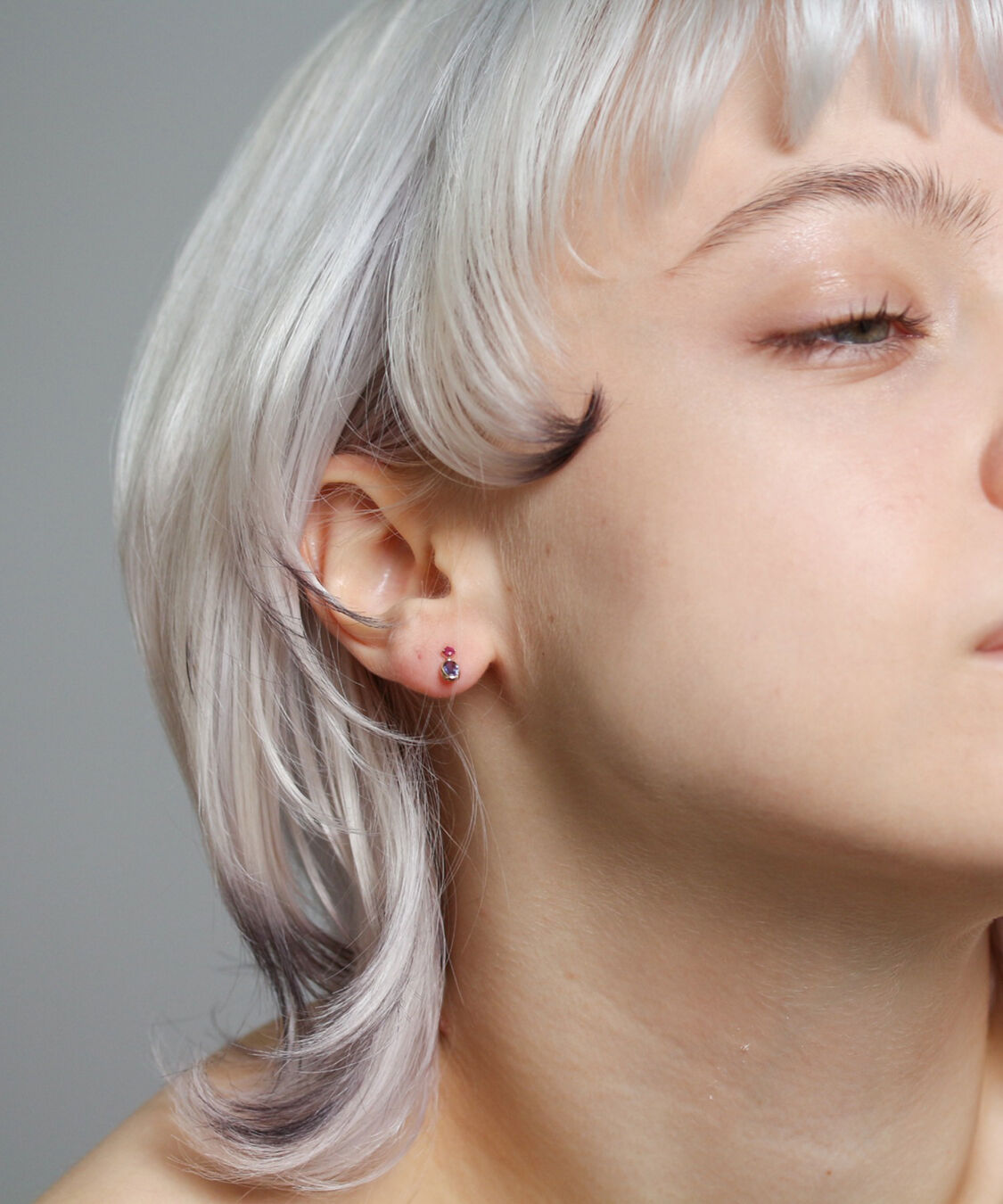  「ルビー / アイオライト ピアス | K10YG  〈Web限定〉」|ピアス|