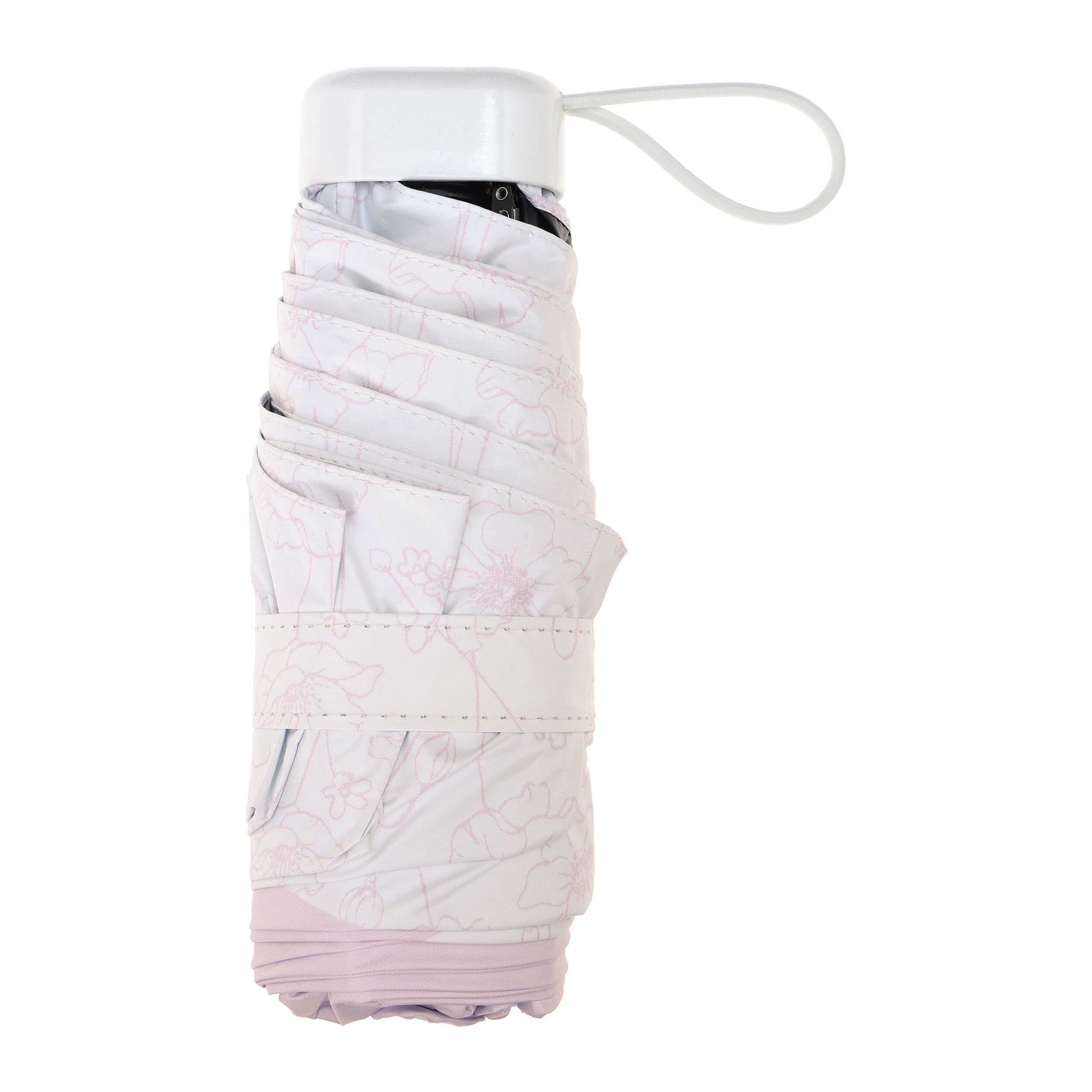  「ラインフラワーボーダー軽量ミニ／アンブレラ／ショート」|傘|