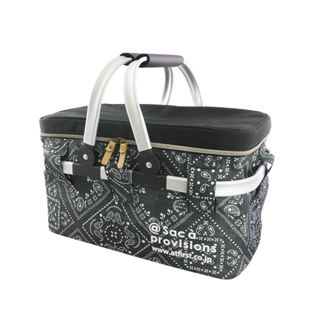 BACKYARD FAMILY「レジカゴ バッグ 保冷 通販 保冷バッグ 大容量 ピクニックバスケット おしゃれ 保冷バスケット」|その他|ブラック2