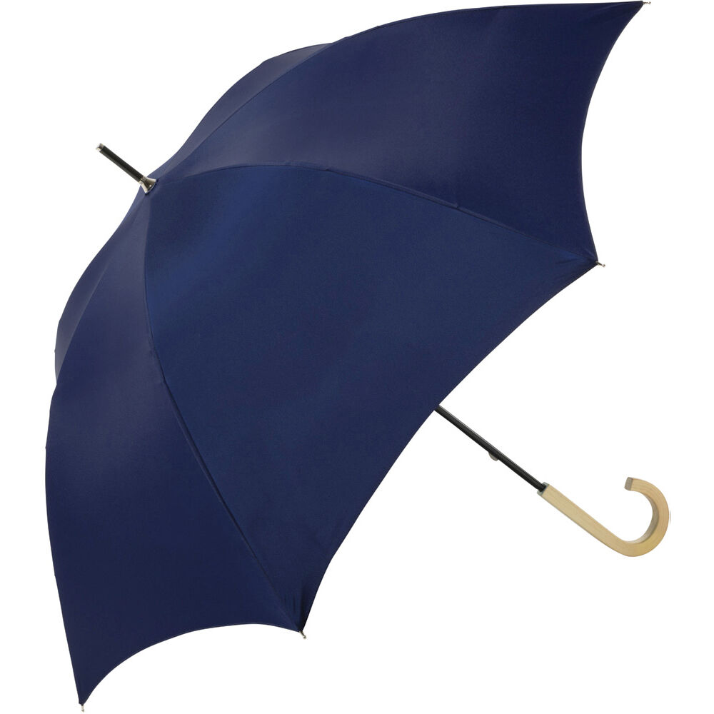 BACKYARD FAMILY「傘 レディース 長傘 耐風 通販 because ユーデイ ブランド グラスファイバー 晴雨兼用」|傘|ブルー1